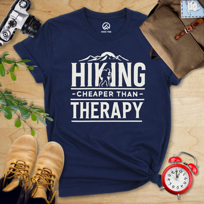 Hike Tee T-Shirt Navy / S Hiking Cheaper Then Therapy Shirt