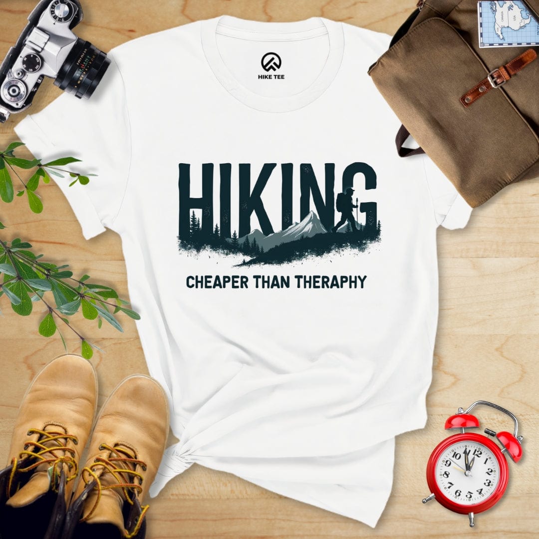 Hike Tee T-Shirt White / S Hiking - Cheaper then Therapy Shirt