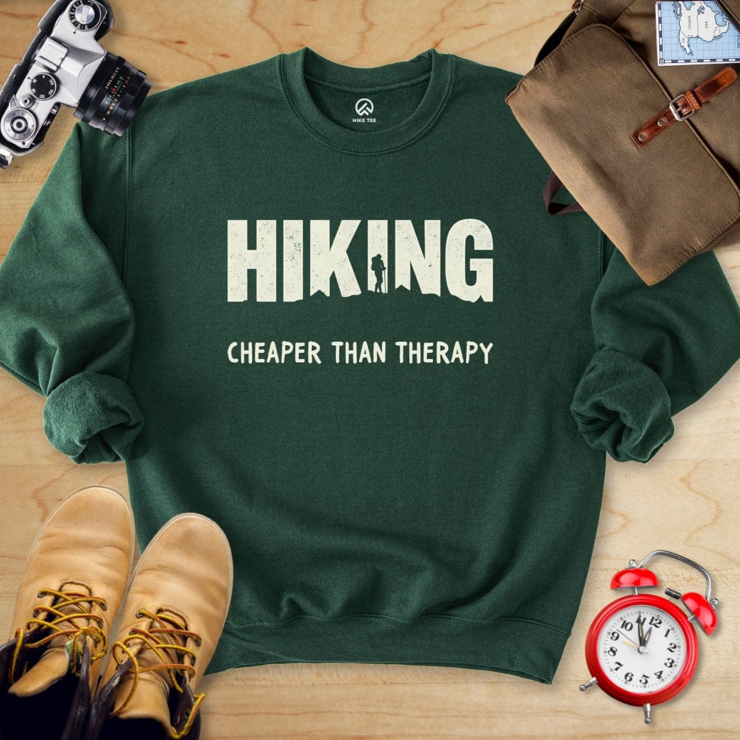 Hike Tee Sweatshirt Forest Green / S Hiking Cheaper Therapy Sweatshirt