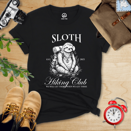 Hike Tee T-Shirt Black / S Hiking Club Sloth Shirt