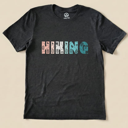 Hiking Floral Shirt Hike Tee T-Shirt Dark Grey Heather / S