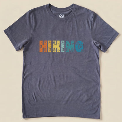 Hiking Floral Shirt Hike Tee T-Shirt Heather Navy / S