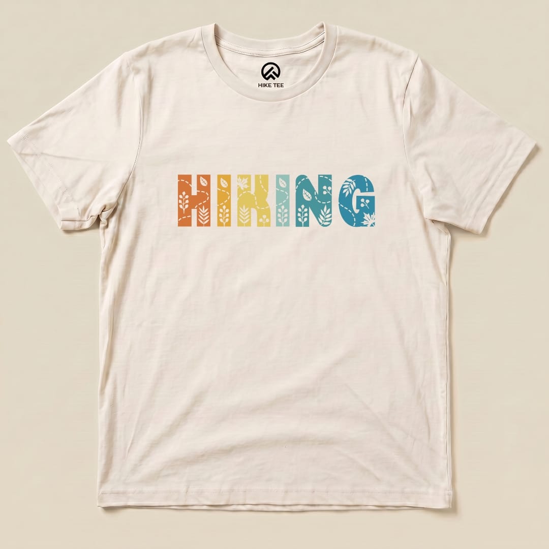 Hiking Floral Shirt Hike Tee T-Shirt Natural / S