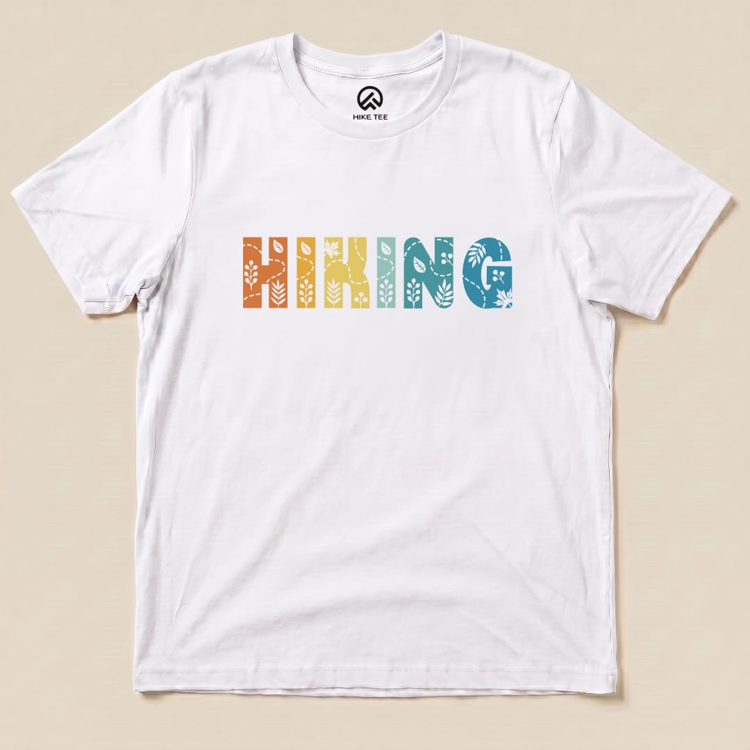 Hiking Floral Shirt Hike Tee T-Shirt White / S