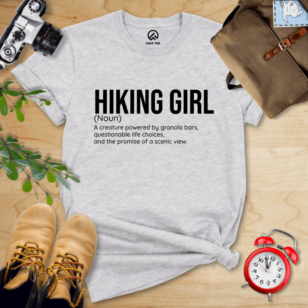 Hike Tee T-Shirt Athletic Heather / S Hiking Girl Definition Shirt