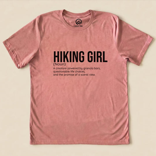 Hike Tee T-Shirt Heather Mauve / S Hiking Girl Definition Shirt