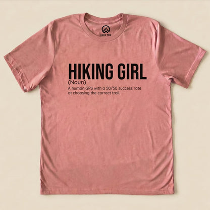 Hike Tee T-Shirt Heather Mauve / S Hiking Girl Definition Shirt