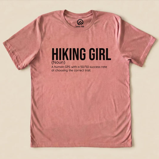 Hike Tee T-Shirt Heather Mauve / S Hiking Girl Definition Shirt