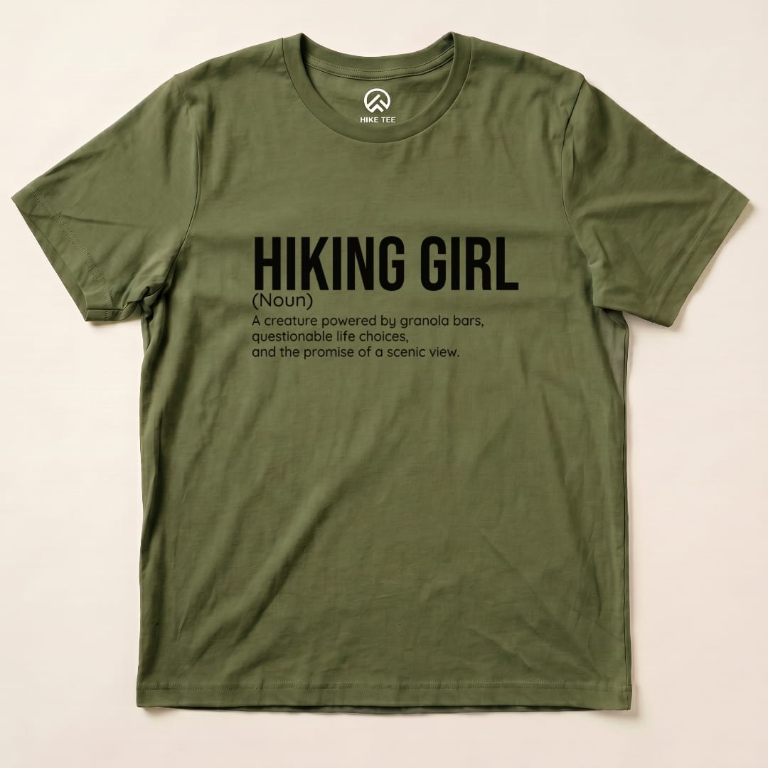 Hike Tee T-Shirt Military Green / S Hiking Girl Definition Shirt