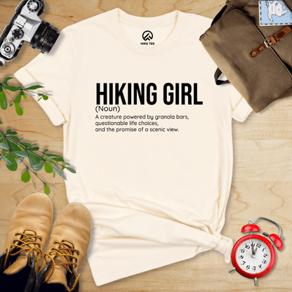 Hike Tee T-Shirt Natural / S Hiking Girl Definition Shirt
