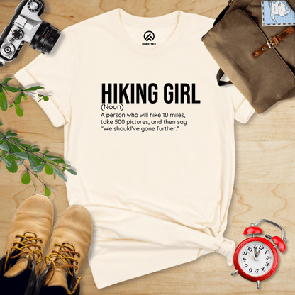 Hike Tee T-Shirt Natural / S Hiking Girl Definition Shirt
