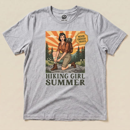 Hike Tee T-Shirt Athletic Heather / S Hiking Girl Summer Shirt