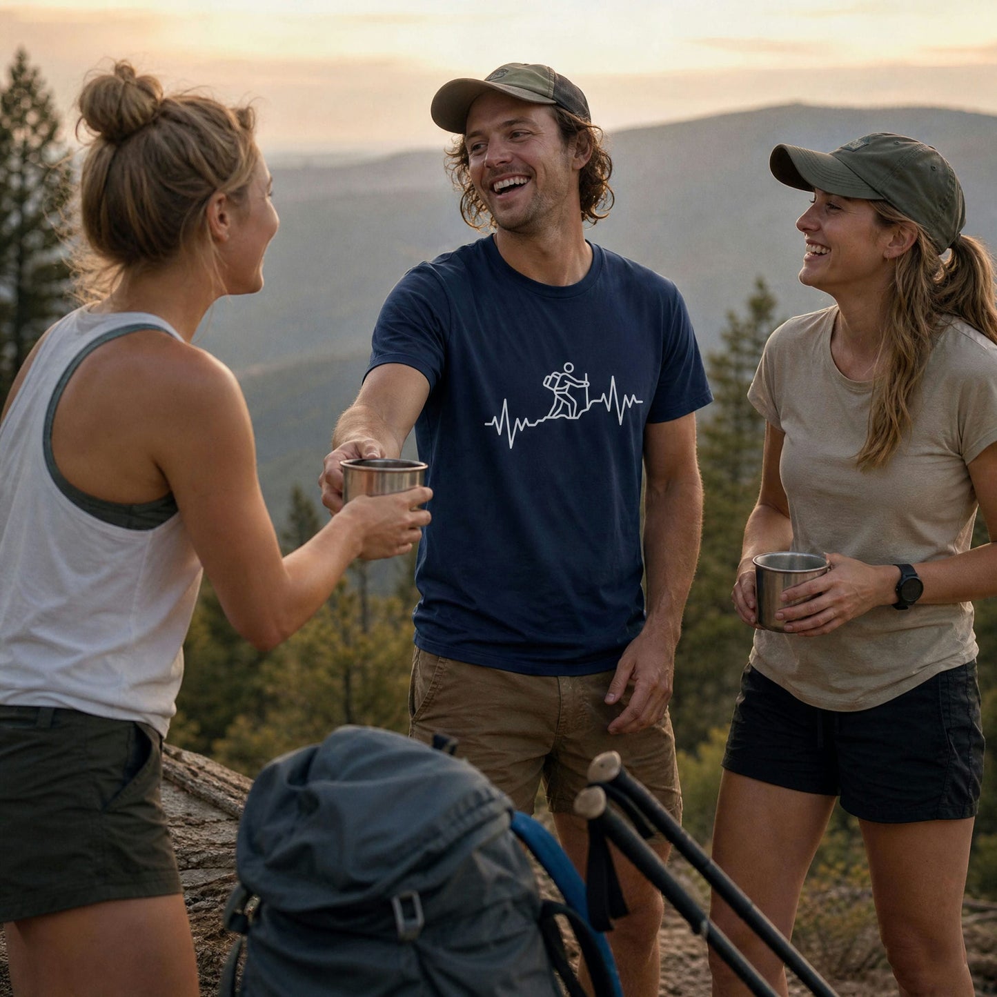 Hiking Heart Rate Shirt Hike Tee T-Shirt