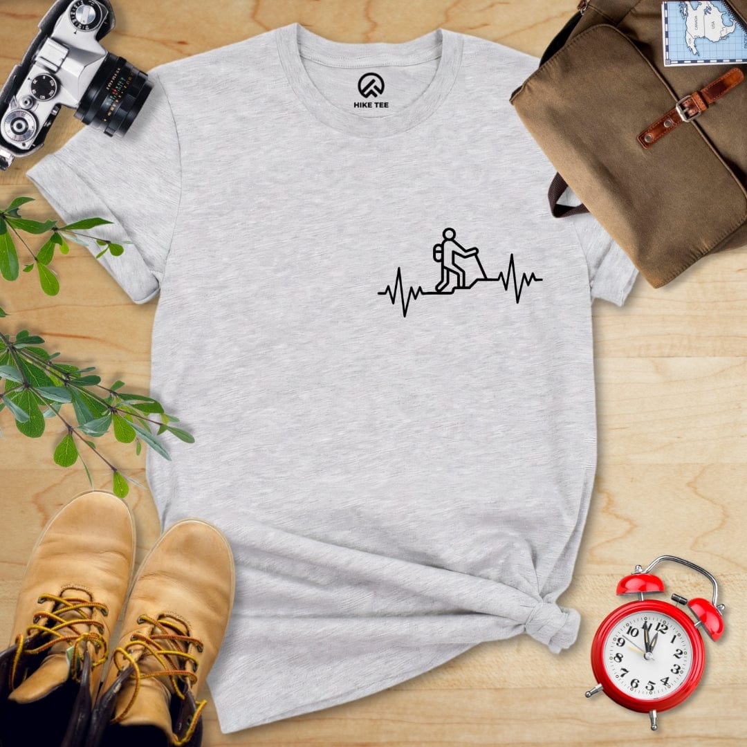 Hike Tee T-Shirt Athletic Heather / S Hiking Heart Rate Shirt