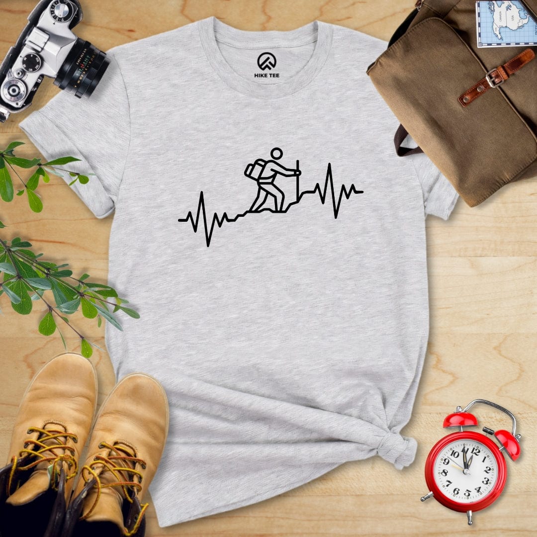 Hike Tee T-Shirt Athletic Heather / S Hiking Heart Rate Shirt