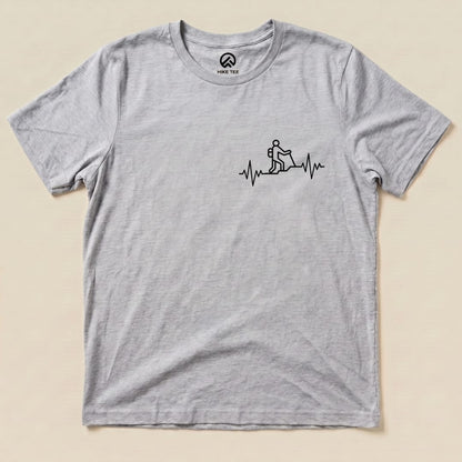 Hiking Heart Rate Shirt Hike Tee T-Shirt Athletic Heather / S