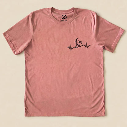 Hiking Heart Rate Shirt Hike Tee T-Shirt Heather Mauve / S