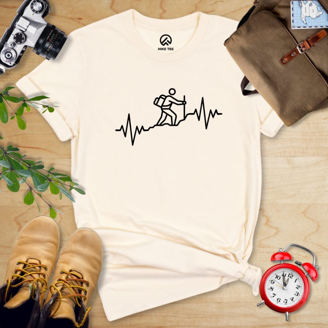 Hike Tee T-Shirt Natural / S Hiking Heart Rate Shirt