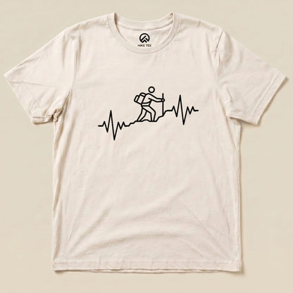 Hiking Heart Rate Shirt Hike Tee T-Shirt Natural / S