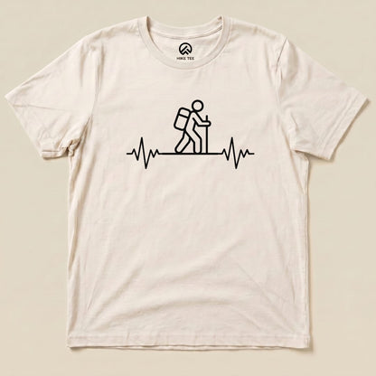 Hiking Heart Rate Shirt Hike Tee T-Shirt Natural / S