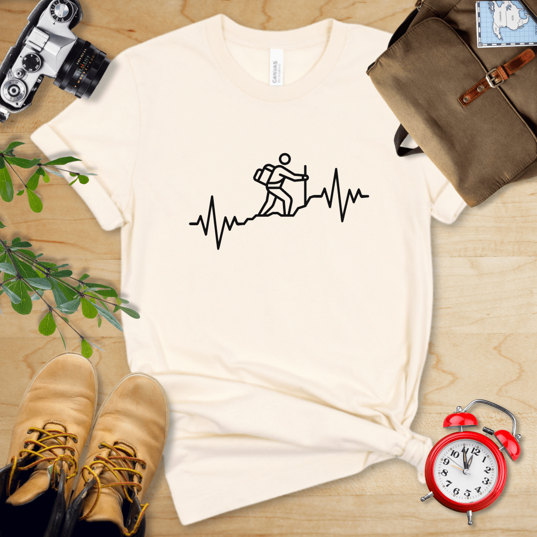 Printify T-Shirt Natural / S Hiking Heart Rate Shirt