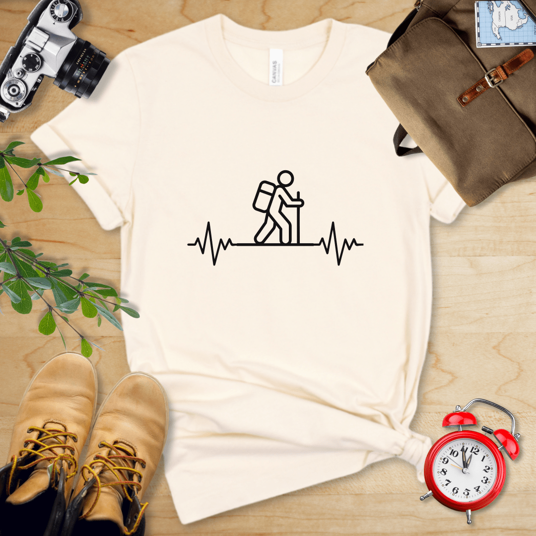 Printify T-Shirt Natural / S Hiking Heart Rate Shirt