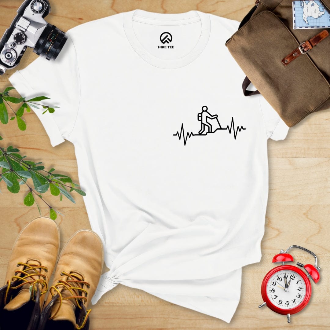 Hike Tee T-Shirt White / S Hiking Heart Rate Shirt
