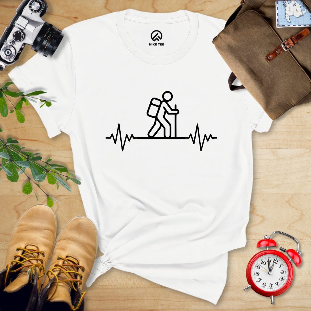 Hike Tee T-Shirt White / S Hiking Heart Rate Shirt