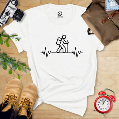 Hike Tee T-Shirt White / S Hiking Heart Rate Shirt