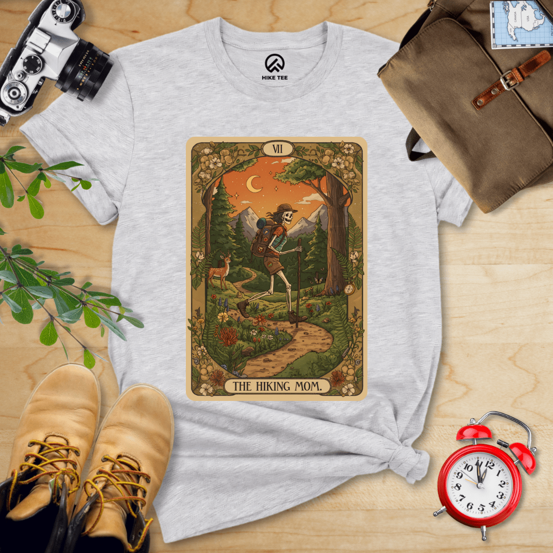 Hike Tee T-Shirt Athletic Heather / S Hiking Mom Card Shirt