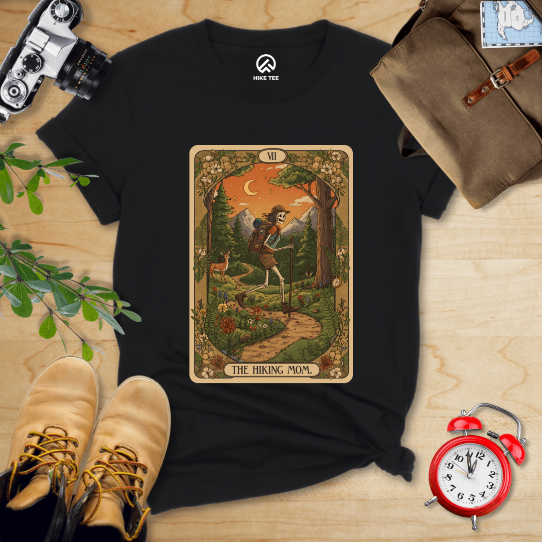 Hike Tee T-Shirt Black / S Hiking Mom Card Shirt