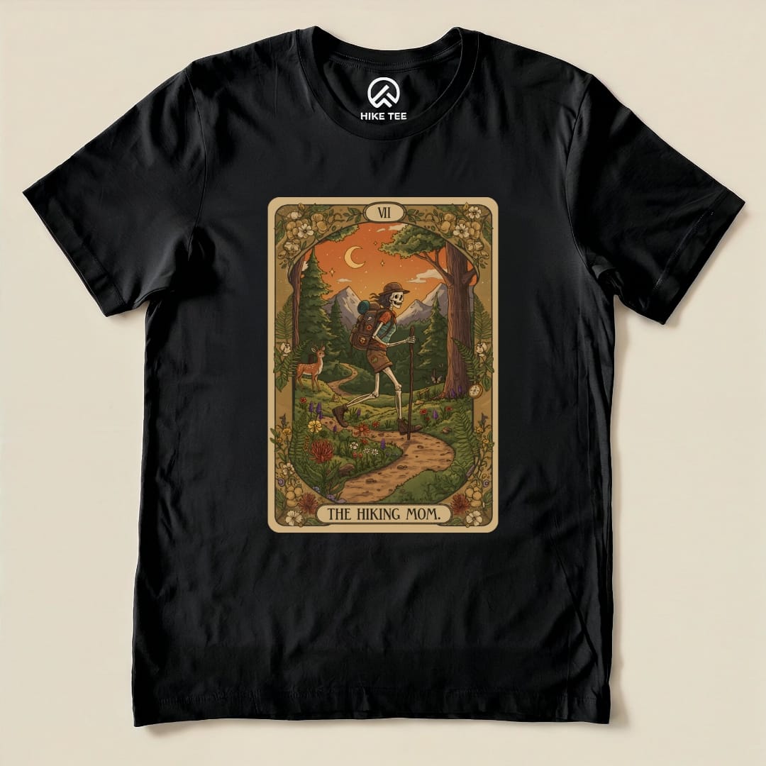 Hike Tee T-Shirt Black / S Hiking Mom Card Shirt
