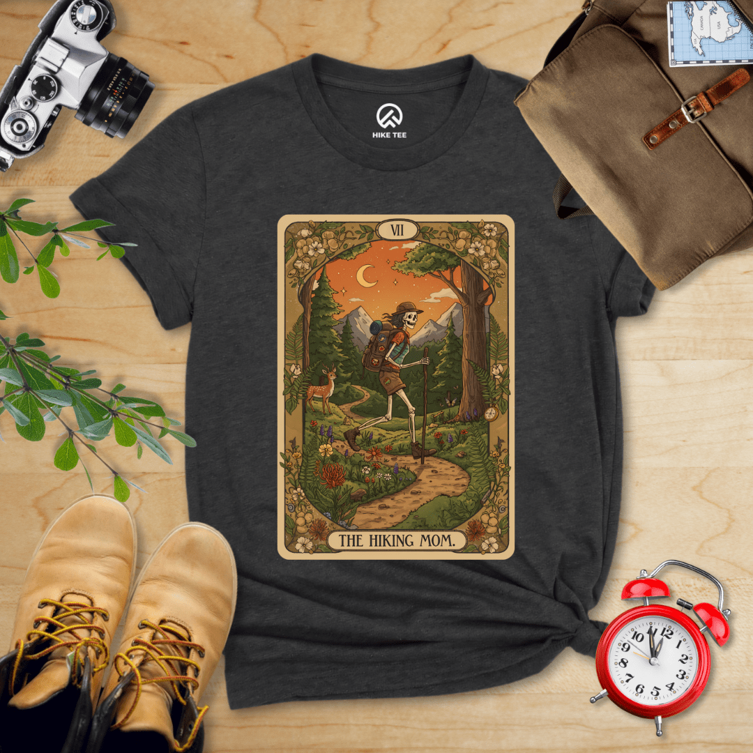 Hike Tee T-Shirt Dark Grey Heather / S Hiking Mom Card Shirt