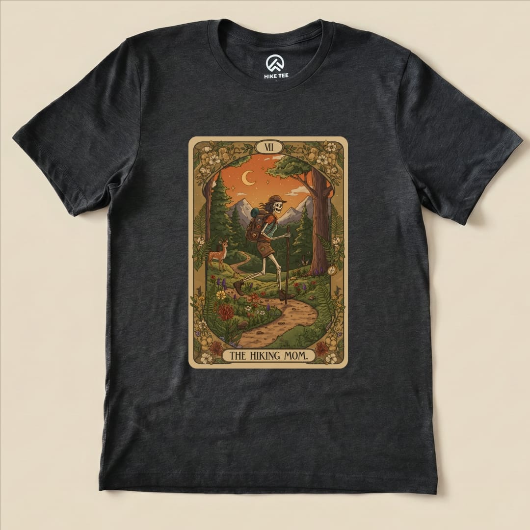 Hike Tee T-Shirt Dark Grey Heather / S Hiking Mom Card Shirt