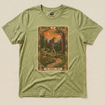 Hike Tee T-Shirt Heather Green / S Hiking Mom Card Shirt