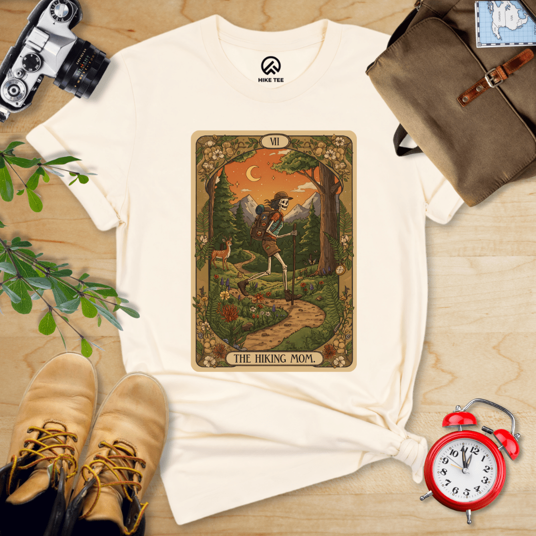 Hike Tee T-Shirt Natural / S Hiking Mom Card Shirt
