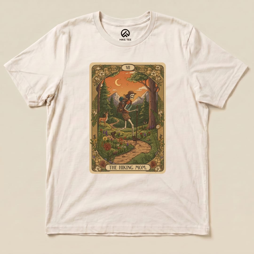 Hike Tee T-Shirt Natural / S Hiking Mom Card Shirt