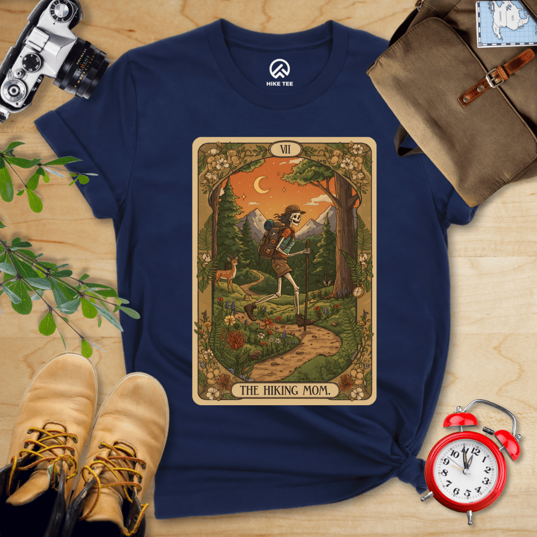 Hike Tee T-Shirt Navy / S Hiking Mom Card Shirt