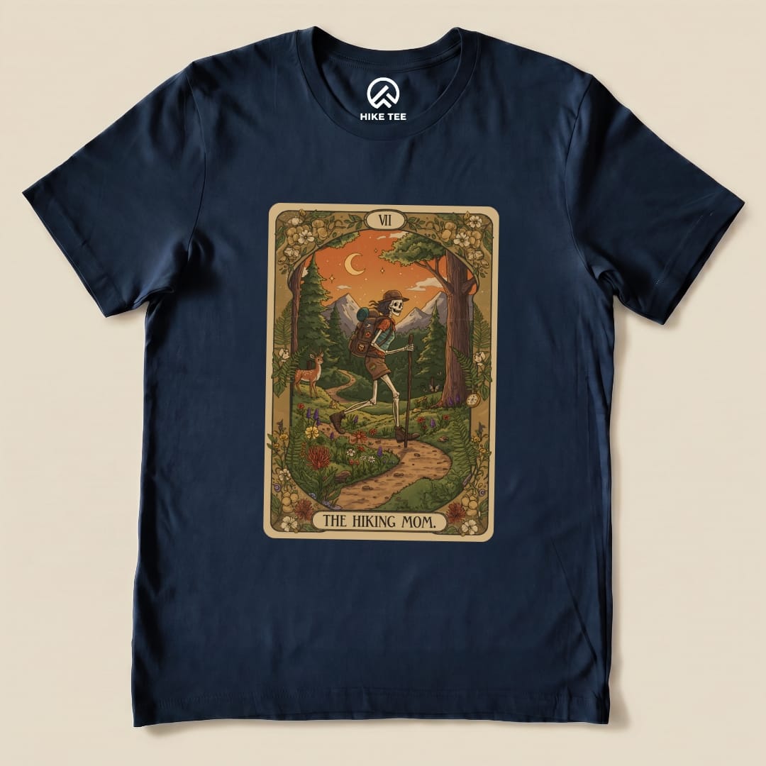 Hike Tee T-Shirt Navy / S Hiking Mom Card Shirt