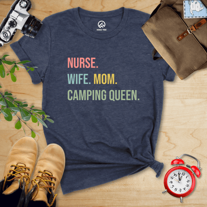 Printify T-Shirt Heather Navy / S Hiking Nurse Shirt