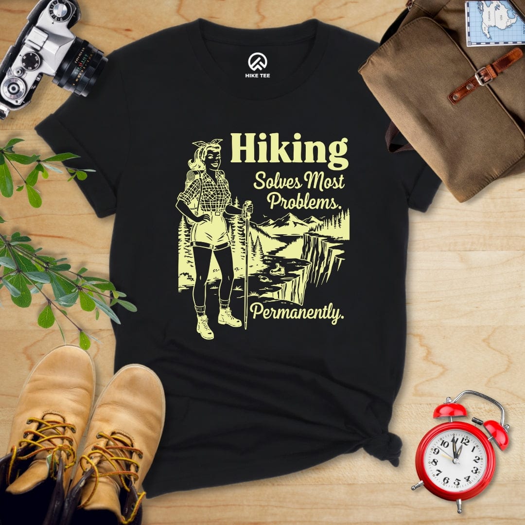 Hike Tee T-Shirt Black / S Hiking Retro Shirt