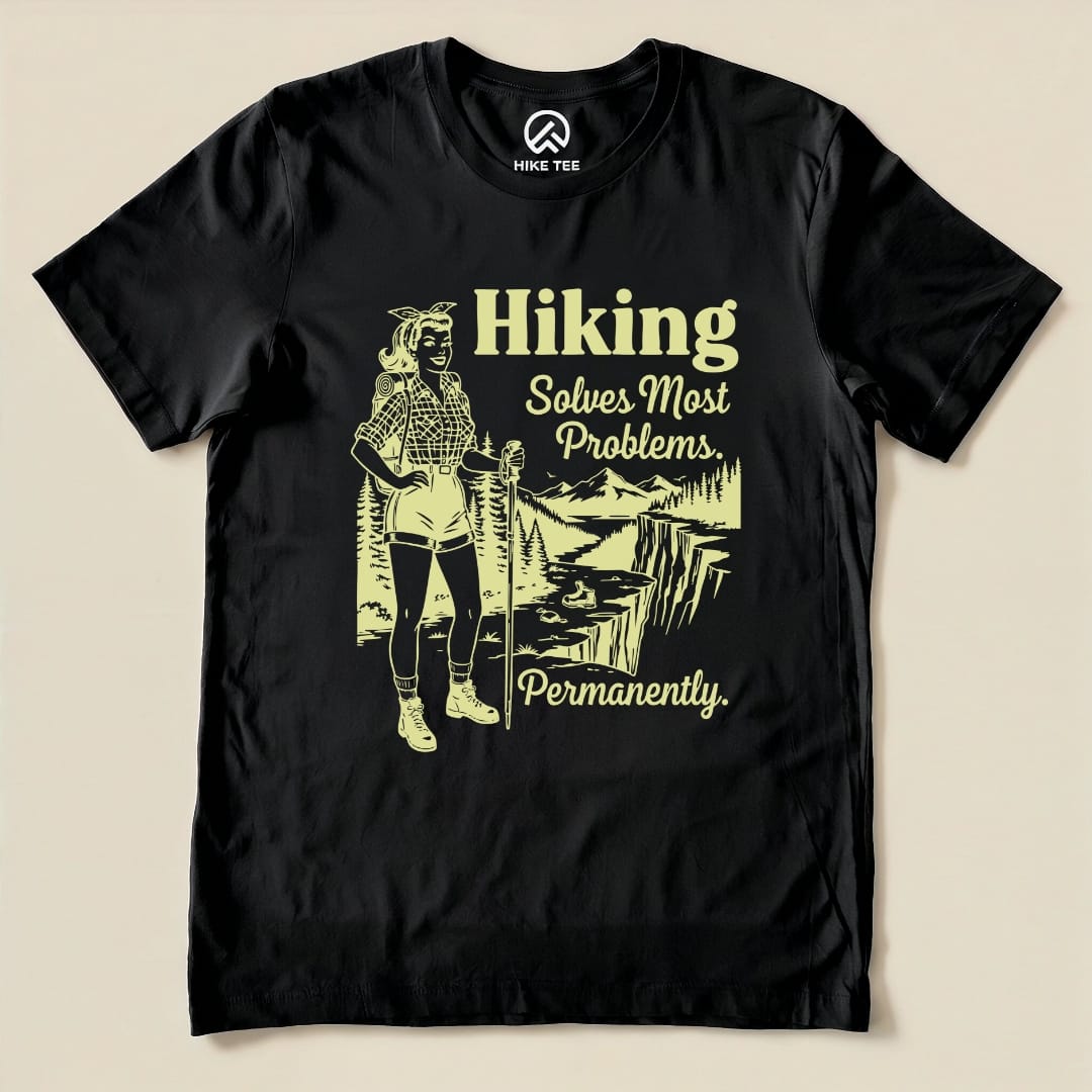 Hike Tee T-Shirt Black / S Hiking Retro Shirt