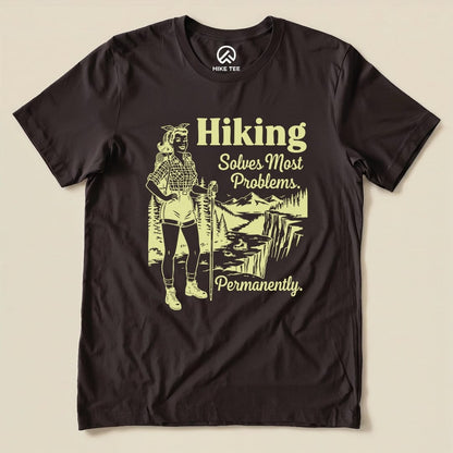 Hike Tee T-Shirt Brown / S Hiking Retro Shirt