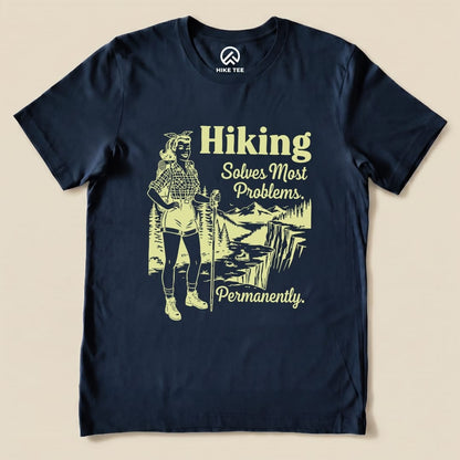 Hike Tee T-Shirt Navy / S Hiking Retro Shirt