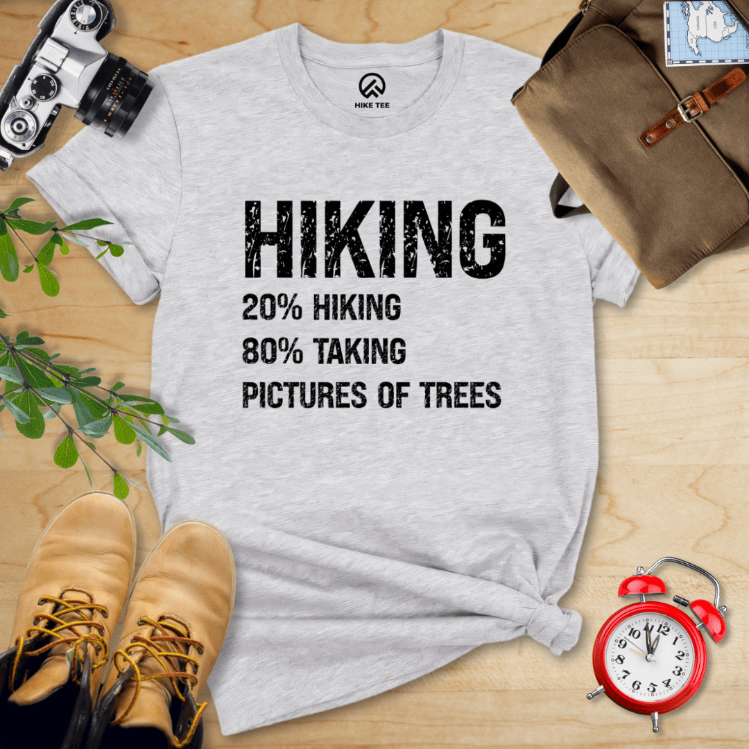 Hike Tee T-Shirt Athletic Heather / S Hiking Taking Pictures Shirt