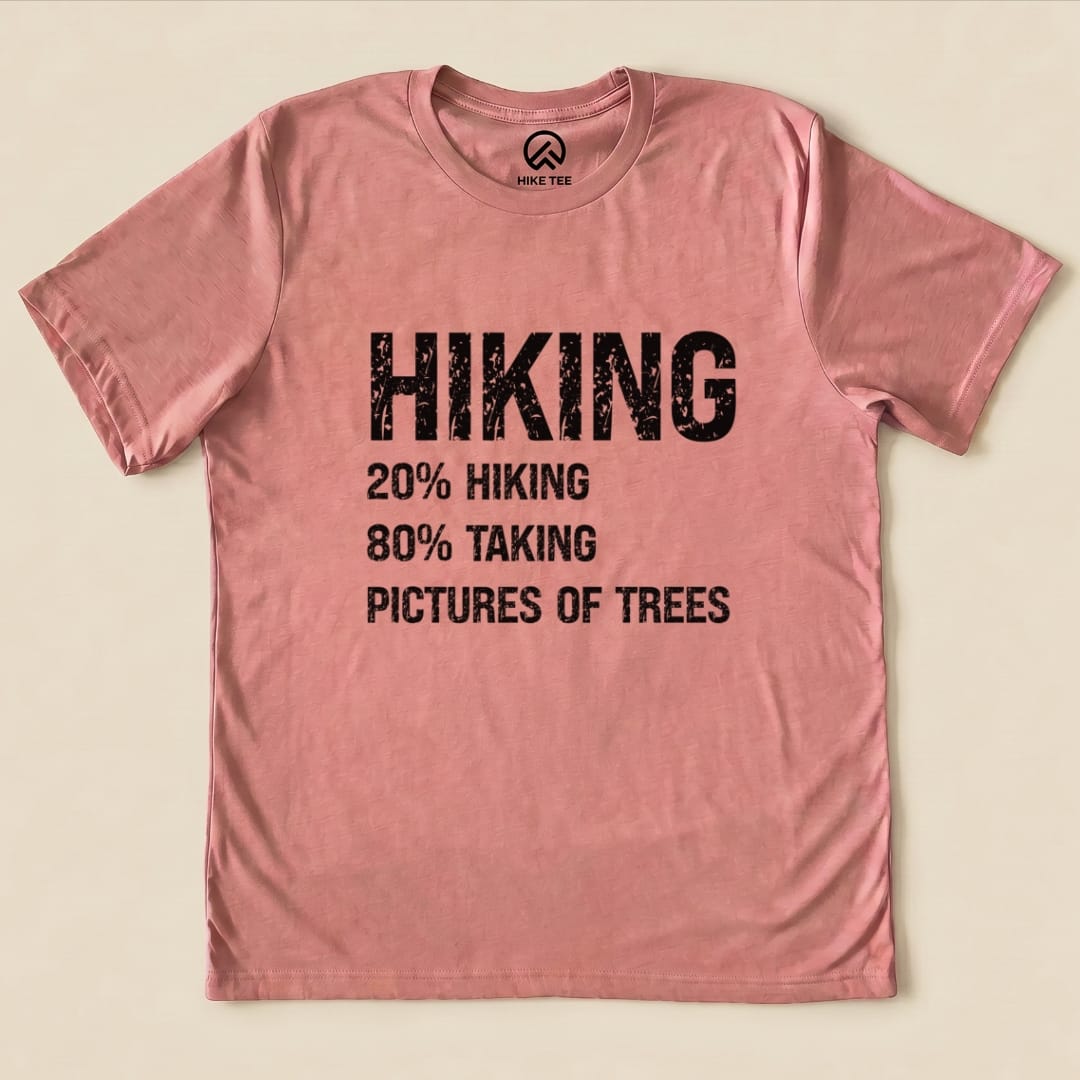 Hiking Taking Pictures Shirt Hike Tee T-Shirt Heather Mauve / S