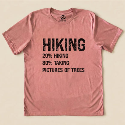 Hiking Taking Pictures Shirt Hike Tee T-Shirt Heather Mauve / S
