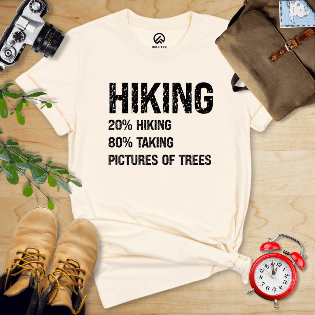 Hike Tee T-Shirt Natural / S Hiking Taking Pictures Shirt