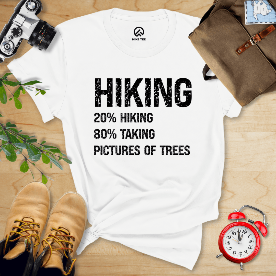 Hike Tee T-Shirt White / S Hiking Taking Pictures Shirt