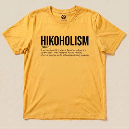 Hike Tee T-Shirt Gold / S Hikoholism Definition